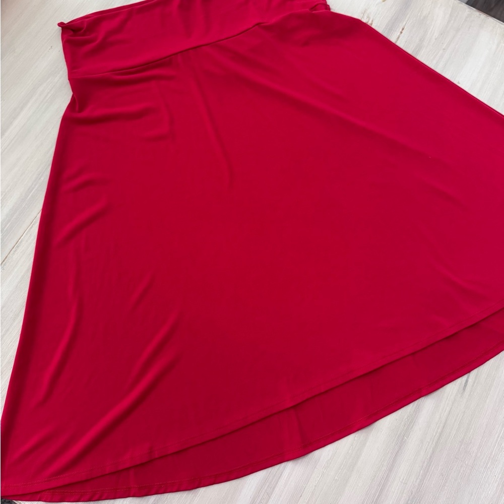 LuLaRoe Azure - Women's Red A-Line Skirt